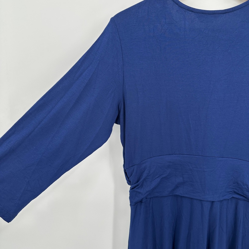 Seraphine Jolene Front Knot Maternity Dress Royal Blue 3/4 Sleeve US 12 NWT - Picture 7 of 8